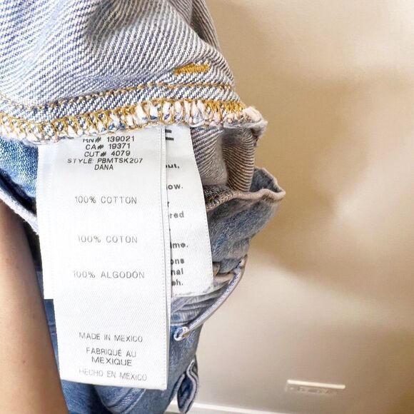 Frame Paperbag Skirt in Dan Regular Fit Pockets Belted Denin Size 27 - Picture 7 of 8